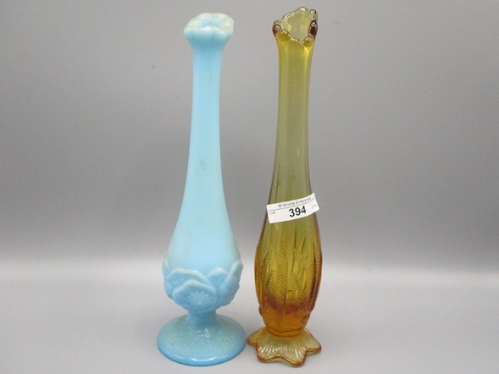 2 Fenton Swung Vases as shown