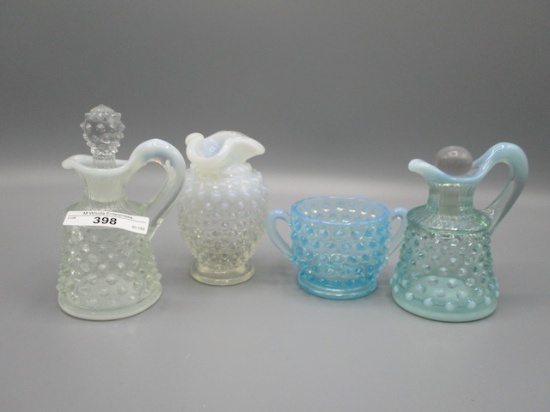 4 pc Fenton Hobnail as shown