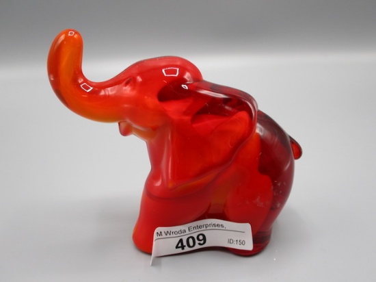 Fenton Red Slag Elephant