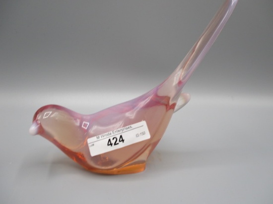 Fenton Pink Opal Happiness Bird