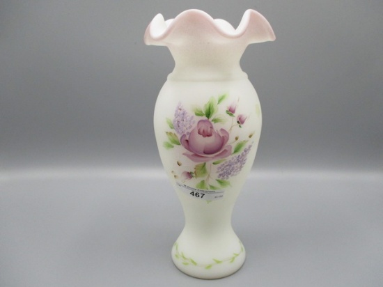 Fenton 9" HP Custard Vase