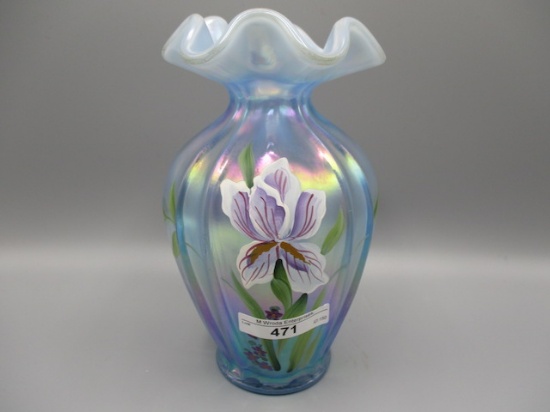 Fenton 6.5" HP Blue Opal Vase