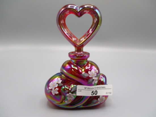 Fenton HP Red Perfume Bottle