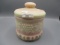 Fenton burmese G & C cracker jar