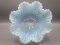 Fenton blue opal hobnail 10' brides bowl