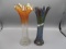 2 Carnival Glass Vases as shown