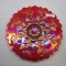 Fenton red carnival Frank birthday HOlly plate