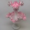 Fenton Peach crest single lily epergne