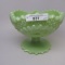 Fenton lime green glossy compote