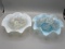 2 pattern glass opalescent bowls