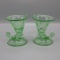 Pair Fenton cornacopia candle holders