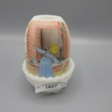 Fenton Fairy light girl by fireplace