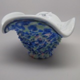 RARE Fenton cased confetti tri corner bowl Have not seen either of these be