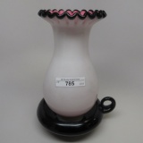 Fenton Black rose chamber lamp