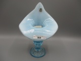 Fenton blue opal JIP vase