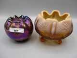 2 Fenton rosebowls as shown