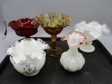 Trayu lot Fenton glass as shown