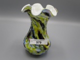 RARE Fenton Multi-colr Thumbprint & Ovals vase