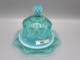 Aqua opal butterdish