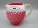 Fenton satin cran opal hobnail 5