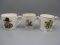 3 early character mugs incl Lone Ranger