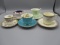 5 floral cupa nd saucer sets as shown