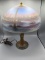 Nice reverse painted table lamp w/ 18