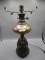 Austrian Art glass lamp base w/ rams head