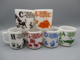 Plantonite 6 mugs in original box  ABC mugs