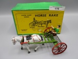 Cast Iron Horse Rake made in England w/ box. All original painted 99% perfe