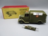 England Ambulance in box tin toy