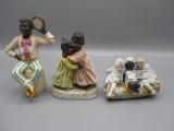 Black Americana 3 bisque figures as shown