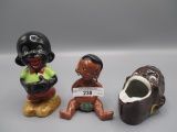 Black Americana 3 porcelain figures as shown