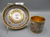 Wonderful Royal Vienna cup and saucer w cherubs