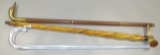Walking Stick / Cane 3 - Walking Sticks as shown one is a goose, powder hor