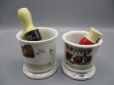 2 Occupational Shaving mugs as shown