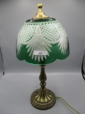 Dresser lamp w/ glass shade- contemporary