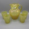 Fenton Topaz Irid. Hobnail 5pc Water Set