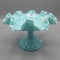 Fenton Turquiose Early Hobnail Compote