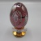 Fenton hand painted egg on font