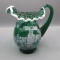 Fenton Snowcrested Green Mary Gregory Pitcher