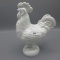 Irid milk glass rooster