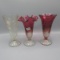 Fenton 3 Progressive Plum Opal Vases Museum Auctin