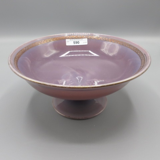 Cambridge Helio Colored 8" Ftd  Bowl Gold Trimmed