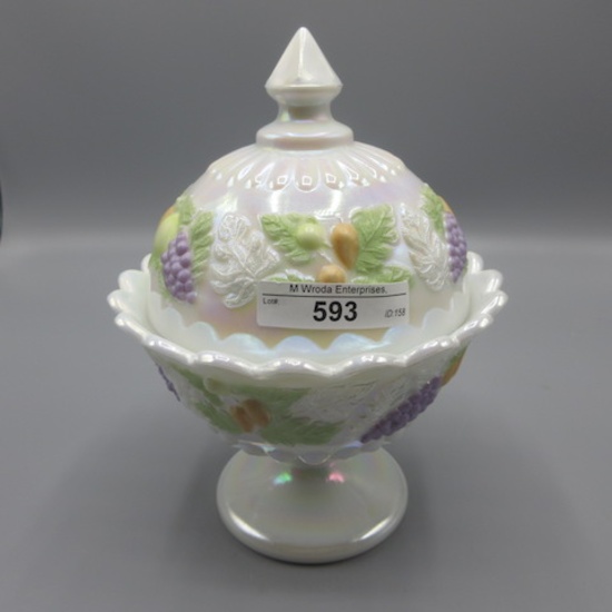WM HP Irid Pearlescent Covered Compote