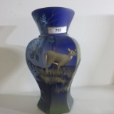 Fenton cameo hand painted vase by Spindler This OOAK 9