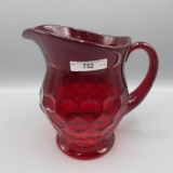 Fenton Red Hex. Design Pitcher