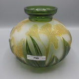 Pilgrim Cameo Glass vase, K. Murphy 8 x 8