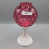 Fenton Ivy ball on stand