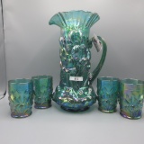 Fenton Heavy Iris 5pc tankard set